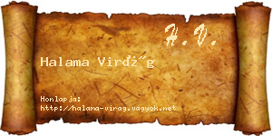 Halama Virág névjegykártya